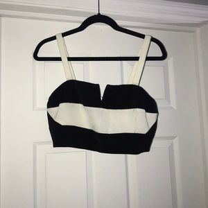 Black and white crop top